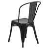 Metal Stackable Chair - Black - FLSH-CH-31230-BK-GG