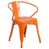 Metal Chair - with Arms, Orange - FLSH-CH-31270-OR-GG