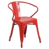 Metal Chair - with Arms, Red - FLSH-CH-31270-RED-GG