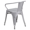 Metal Chair - with Arms, Silver - FLSH-CH-31270-SIL-GG