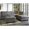 Benchcraft Maier Sectional - Right Side Facing Chaise, Charcoal Microfiber - FLSH-FBC-2349RFSEC-CRC-GG