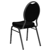 Hercules Series Teardrop Back Stacking Banquet Chair - Black, Silver Vein - FLSH-FD-C04-SILVERVEIN-S076-GG