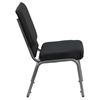 Hercules Series 18.5" Patterned Fabric Stacking Church Chair - Black - FLSH-FD-CH02185-SV-JP02-GG