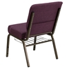 Hercules Series 21" Extra Wide Fabric Church Chair - Rack, Plum - FLSH-FD-CH0221-4-GV-005-BAS-GG