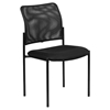 Mesh Comfortable Side Chair - Stackable, Steel Frame, Black - FLSH-GO-515-2-GG