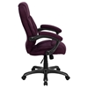 Executive Swivel Office Chair - High Back, Grape Microfiber - FLSH-GO-725-GRPE-GG