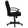 Executive Swivel Office Chair - Mid Back, Nylon Arms, Black - FLSH-GO-ST-6-BK-GG