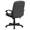 Executive Swivel Office Chair - Mid Back, Nylon Arms, Gray - FLSH-GO-ST-6-GY-GG