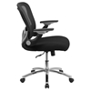 Executive Swivel Office Chair - Mid Back, Adjustable Arms, Black - FLSH-GO-WY-87-2-GG