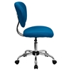 Mesh Swivel Task Chair - Mid Back, Turquoise - FLSH-H-2376-F-TUR-GG
