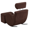 Hercules Series Fabric Rocking Chair - Storage Ottoman, Brown - FLSH-LD-2025-BN-GG