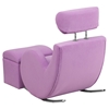 Hercules Series Fabric Rocking Chair - Storage Ottoman, Lavender - FLSH-LD-2025-LV-GG