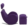 Hercules Series Fabric Rocking Chair - Storage Ottoman, Purple - FLSH-LD-2025-PU-GG