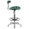 Vibrant Drafting Stool - Tractor Seat, Green and Chrome - FLSH-LF-215-GREEN-GG