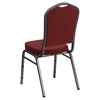 Hercules Series Stacking Banquet Chair - Crown Back, Silver Vein, Burgundy - FLSH-NG-C01-HTS-2201-SV-GG