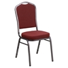 Hercules Series Stacking Banquet Chair - Crown Back, Silver Vein, Burgundy - FLSH-NG-C01-HTS-2201-SV-GG