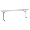 18" x 96" Granite Folding Table - Plastic, White - FLSH-RB-1896-GG