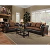 Riverstone Sierra Microfiber Sofa Set - Chocolate - FLSH-RS-4170-01LS-SET-GG