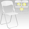 Hercules Series Folding Chair - Ganging Brackets, White Plastic - FLSH-RUT-I-WHITE-GG