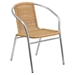 Stack Chair - Aluminum, Beige Rattan - FLSH-TLH-020-BGE-GG