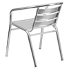 Stack Chair - Triple Slat Back, Integrated Arms, Aluminum - FLSH-TLH-1-GG
