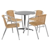 31.5" Round Bistro Table - Aluminum - FLSH-TLH-052-3-GG