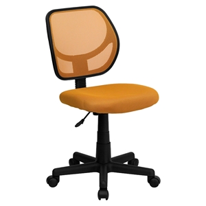 Swivel Task Chair - Low Back, Orange 