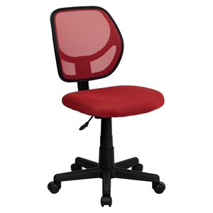 Swivel Task Chair - Low Back, Red 