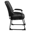 Hercules Series Big and Tall Executive Side Chair - Sled Base, Black - FLSH-WL-738AV-LEA-GG