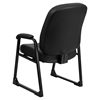 Hercules Series Big and Tall Executive Side Chair - Sled Base, Black - FLSH-WL-738AV-LEA-GG