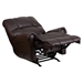 Ty Leather Recliner with Rolled Arms - Chocolate, Rocker - FLSH-WM-8700-620-GG