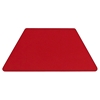 Mobile 24" x 48" Trapezoid Activity Table - Red Top, Adjustable Legs - FLSH-XU-A2448-TRAP-RED-H-A-CAS-GG