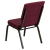 Hercules Series Stacking Church Chair - Gold Vein Frame, Burgundy - FLSH-XU-CH-60096-BYXY56-GG