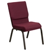 Hercules Series Stacking Church Chair - Gold Vein Frame, Burgundy - FLSH-XU-CH-60096-BYXY56-GG