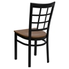 Hercules Series Side Chair - Black, Cherry, Window Back - FLSH-XU-DG6Q3BWIN-CHYW-GG