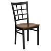 Hercules Series Side Chair - Black, Cherry, Window Back - FLSH-XU-DG6Q3BWIN-CHYW-GG