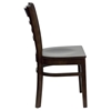 Hercules Series Wooden Restaurant Chair - Walnut, Ladder Back - FLSH-XU-DGW0005LAD-WAL-GG