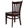 Hercules Series Wooden Side Chair - Mahogany, Vertical Slat Back - FLSH-XU-DGW0008VRT-MAH-GG