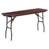 60" Folding Table - Mahogany, Rectangular - FLSH-YT-1860-MEL-WAL-GG