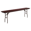 96" Folding Table - Mahogany, Rectangular - FLSH-YT-1896-MEL-WAL-GG