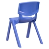 Stackable School Chair - 12" Seat Height, Blue - FLSH-YU-YCX-001-BLUE-GG