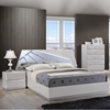 Barcelona Bedroom Set in High Gloss Silver Line - GLO-BARCELONA-116-BED-SET