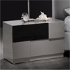Bianca Bedroom Set in High Gloss Gray and Black - glo-bianca-916-gr-bl-set
