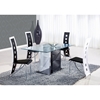 Dining Chair Black with White Trim - GLO-D803DC-BL-M