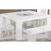 Tristan 6-Piece Dining Set in White - GLO-DG020-WH-SET