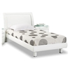 Emily Kids Wooden Bed - White - GLO-EMILY-B86-WH-KIDS-BED