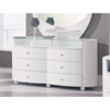 Emily Contemporary 6 Drawer Oval Dresser - GLO-EMILY-XX-DR