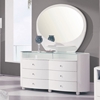Emily Contemporary Oval Dresser with Mirror - GLO-EMILY-XX-DR-M