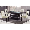 Brinley Dining Table with Frosted Glass Accent - GLO-DG072DT
