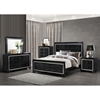 Galaxy Bedroom Set in Metallic Black - GLO-GALAXY-BED-SET